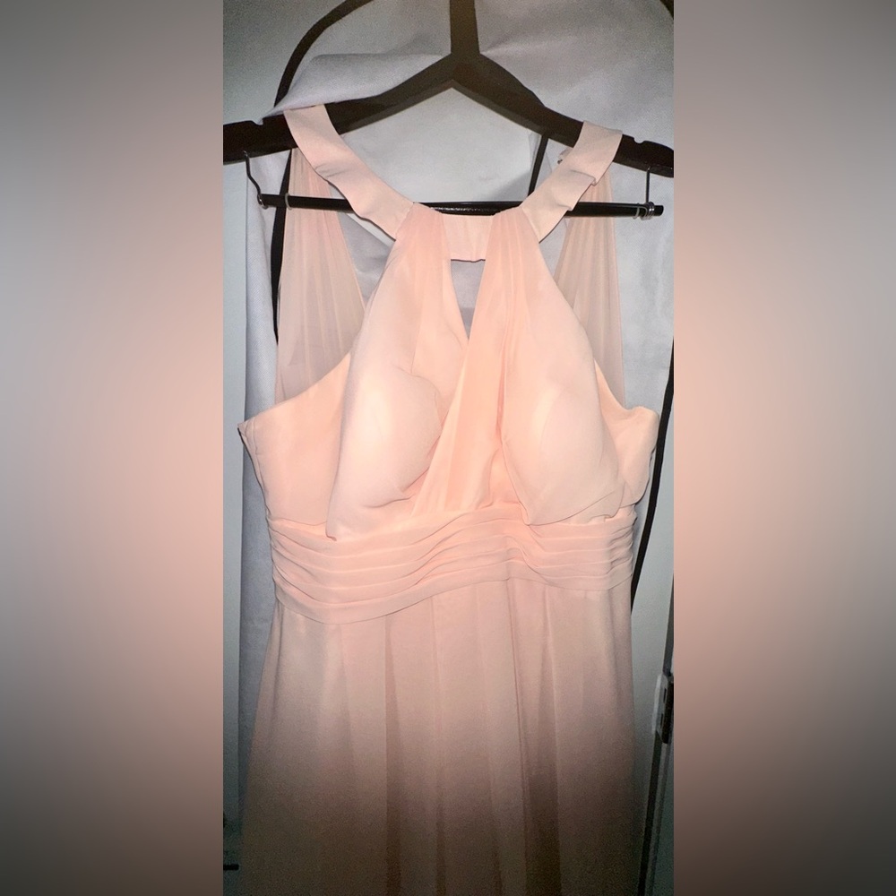 Elegant Peach Evening Gown - bridesmaids dress - Picture 3 of 8